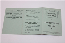 Four (4) 1950's Fixtures Booklets - Rathmore, Porstewart, Ballycastle & Castlerock
