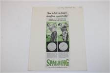 Five (5) Spalding 1947-1954 Magazine Golf Ball & Golf Club Ads