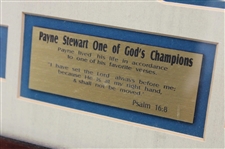 Payne Stewart 'One Of God's Champions' Display - Framed