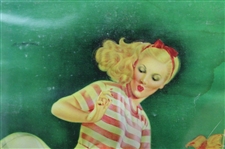 Lewd Golfer Putting in Dress - Framed