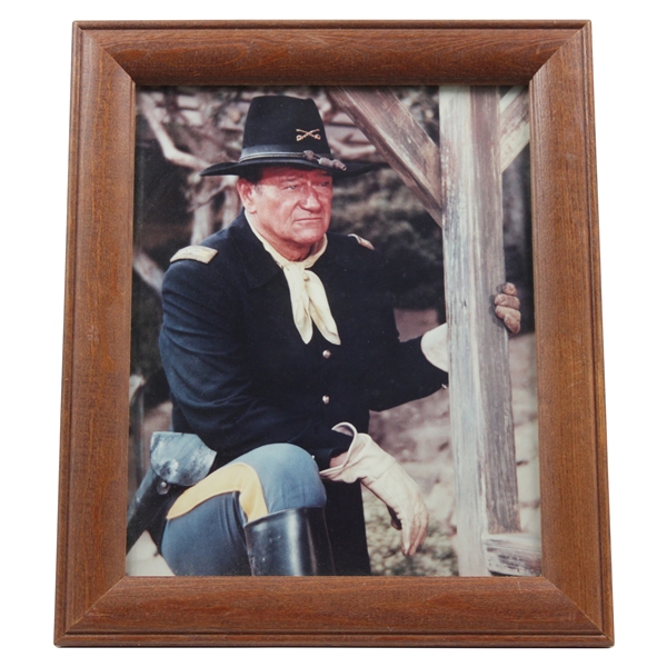 Actor John Wayne in Union Soldier Uniform - Framed