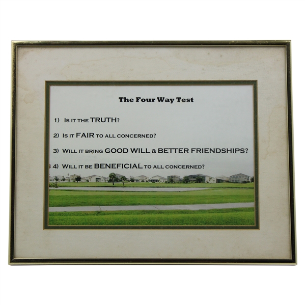 The Four Way Test - Framed