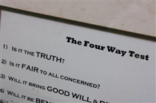 The Four Way Test' - Framed