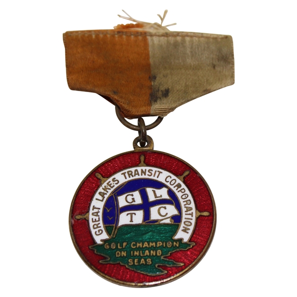 1930 Great Lakes Transit Corporation Golf Champion on Inland Seas Medal w/Ribbon - Won on S.S. Tionesta