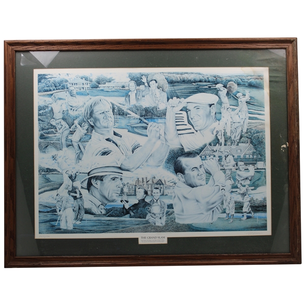 Ltd Ed The Grand Slam Nicklaus, Sarazen, Player & Hogan Print #1279/1500 - Framed