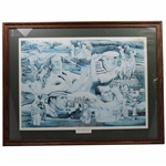 Ltd Ed The Grand Slam Nicklaus, Sarazen, Player & Hogan Print #1279/1500 - Framed