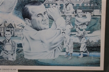 Ltd Ed 'The Grand Slam' Nicklaus, Sarazen, Player & Hogan Print #1279/1500 - Framed