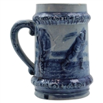 Vintage Golf Theme Blue Ceramic Mug/Stein