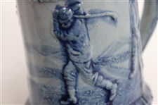 Vintage Golf Theme Blue Ceramic Mug/Stein