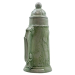 Vintage Ceramic 19th Hole Post-Swing Golfer/Putting Golfer Stein with Dimple Golf Ball Lid