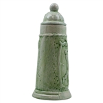 Vintage Ceramic 19th Hole Post-Swing Golfer/Putting Golfer Stein with Dimple Golf Ball Lid
