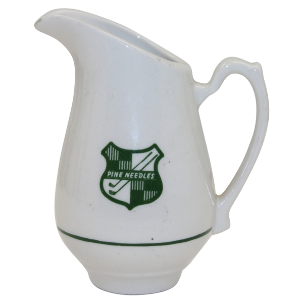 Classic Pine Needles White with Green Logo Small Pitcher
