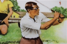 1982 Ltd Ed Norman Rockwell Ceramic 'Summer - Blasting Out' Golf Plate Made by Gorham
