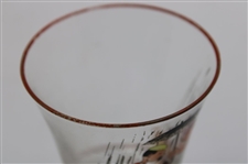 Two (2) Hand Painted Golf Themed Cordial Glasses