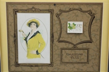 1912 Calendar Of This Year Flip Calendar with Lady Golfer - Framed