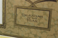 1912 Calendar Of This Year Flip Calendar with Lady Golfer - Framed