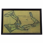Greenville Country Club Chanticleer Course by Robert Trent Jones Layout Map - Framed