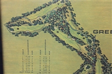 Greenville Country Club Chanticleer Course by Robert Trent Jones Layout Map - Framed