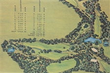 Greenville Country Club Chanticleer Course by Robert Trent Jones Layout Map - Framed
