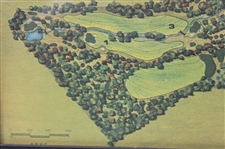Greenville Country Club Chanticleer Course by Robert Trent Jones Layout Map - Framed