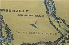 Greenville Country Club Chanticleer Course by Robert Trent Jones Layout Map - Framed