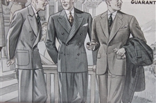 The Celebrated Harris Woolens Advertising Piece - Framed