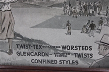 The Celebrated Harris Woolens Advertising Piece - Framed