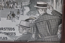 The Celebrated Harris Woolens Advertising Piece - Framed