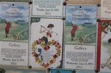 Collage Of U. S. Open Tickets , Post Cards & Other Golf Related Items - Framed