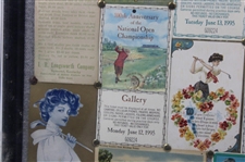 Collage Of U. S. Open Tickets , Post Cards & Other Golf Related Items - Framed