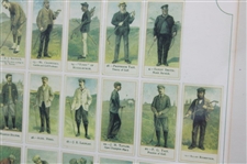 Thirty Six (36) Reprinted Vintage Golfer Cards - Framed