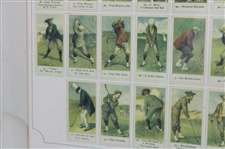 Thirty Six (36) Reprinted Vintage Golfer Cards - Framed