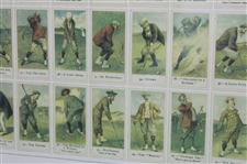Thirty Six (36) Reprinted Vintage Golfer Cards - Framed