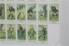 Thirty Six (36) Reprinted Vintage Golfer Cards - Framed