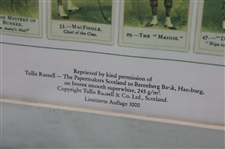 Thirty Six (36) Reprinted Vintage Golfer Cards - Framed