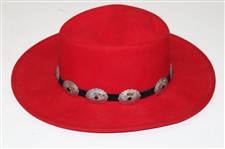 Chi Chi Rodriguez's Personal Scala Collection Red Cowboy Hat 
