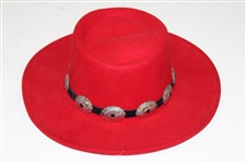 Chi Chi Rodriguez's Personal Scala Collection Red Cowboy Hat 