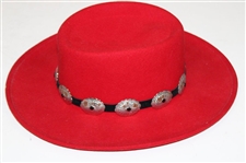 Chi Chi Rodriguez's Personal Scala Collection Red Cowboy Hat 