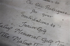 Chi Chi Rodriguez's Personal 1990 George Maloof Memorial Golf Tournament Nambe Tray
