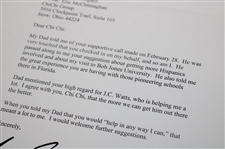 George W. Bush Signed Letter To Chi Chi Rodriguez 3/7/2000 w/Two (2) Photos JSA ALOA