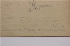 1928 Pencil Drawing Sketched at Westward Ho