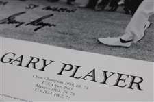 Gary Player Signed Back & White at St. Andrews 16x20 Photo w/'Arnie St. Andrews' JSA #CE33690