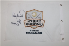 Rocco Mediate Signed 2016 Senior PGA Championship Embroidered Flag w/'2016 Champion' JSA ALOA
