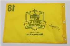 Colin Montgomerie Signed 2014 Senior PGA Championship Screen Flag JSA ALOA