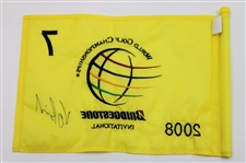 Vijay Singh Signed 2008 WGC Bridgestone Championship Used Hole #7 Flag w/COA & JSA ALOA