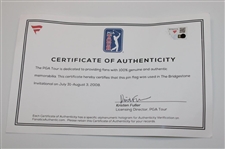Vijay Singh Signed 2008 WGC Bridgestone Championship Used Hole #7 Flag w/COA & JSA ALOA