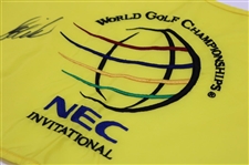 Stewart Cink Signed 2004 NEC WGC Championship Used Hole #2 Flag w/COA & JSA ALOA