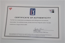 Stewart Cink Signed 2004 NEC WGC Championship Used Hole #2 Flag w/COA & JSA ALOA
