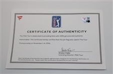 Mike Weir Signed 2001 Tour Championship Used Hole #5 Flag w/COA & JSA ALOA