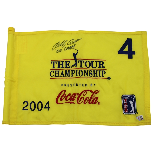 Retief Goosen Signed 2004 Tour Championship Used Hole #4 Flag w/COA & JSA ALOA